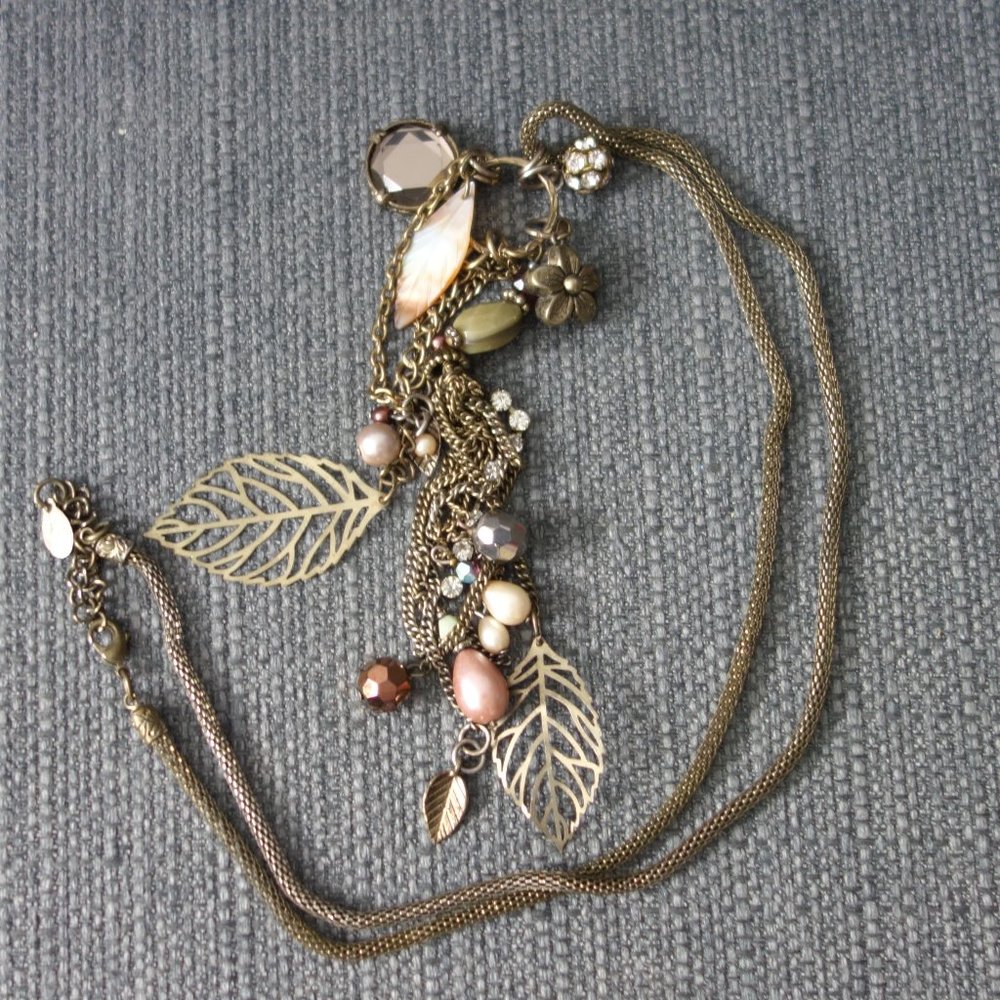Vintage Cute Metal Chain with Variety of Trinkets